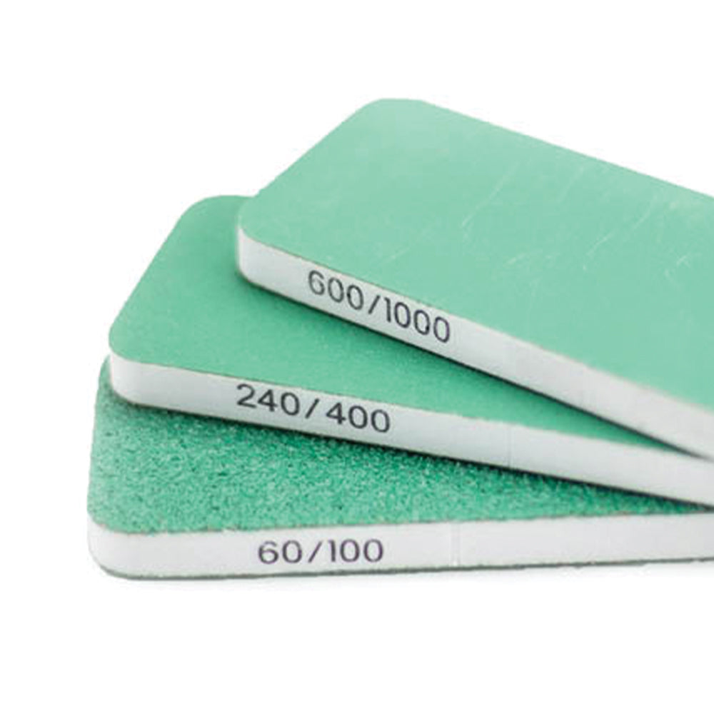 Prince August - T04003- 3 blocs de ponçage 80x30x6mm double face & double grain