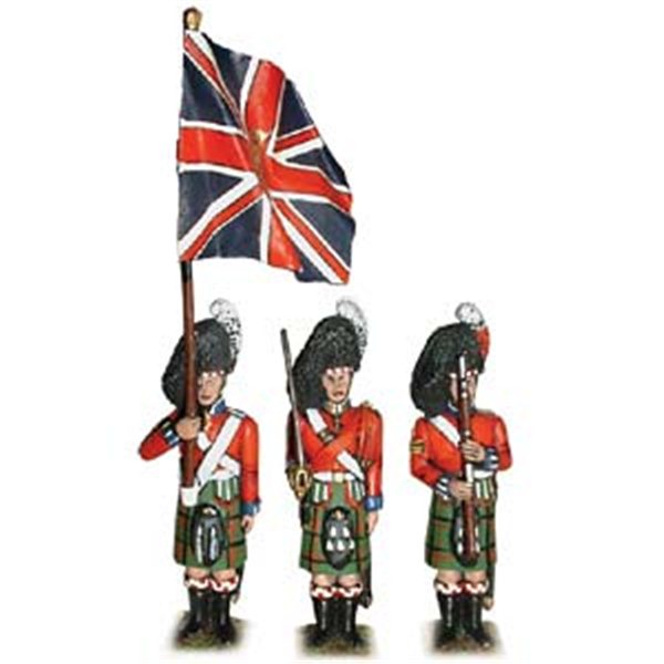 Prince August - 808-2 Highlanders : Officier, Fusilier et Porte Étendard 54 mm