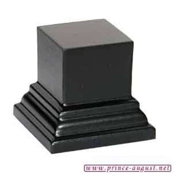 Prince August - Socle carré L.3 x l.3 x H.4cm Noir