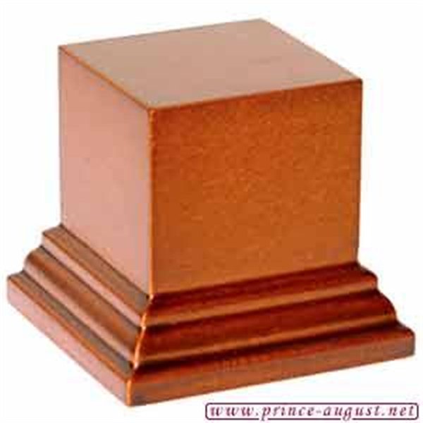 Prince August - Socle carré L.4 x l.4 x H.5cm Noisette