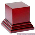 Prince August - Socle carré L.4 x l.4 x H.5cm Acajou