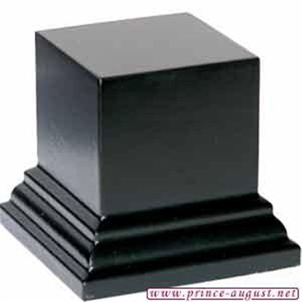 Prince August - Socle carré L.4 x l.4 x H.5cm Noir
