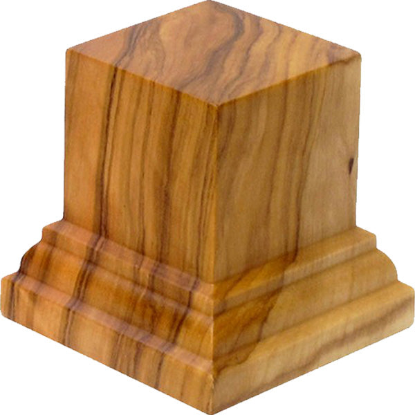 Prince August - Socle carré L.4 x l.4 x H.5cm Olivier