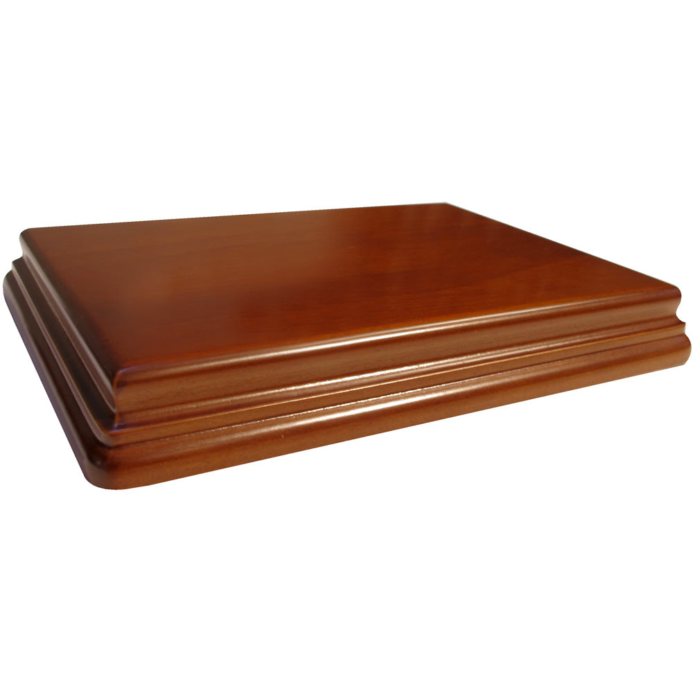 Prince August - Socle rectangulaire L.17 x l.12 x H.2cm Noisette