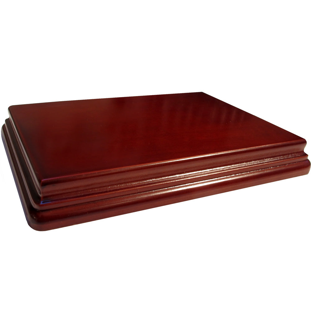 Prince August - Socle rectangulaire L.17 x l.12 x H.2cm Acajou