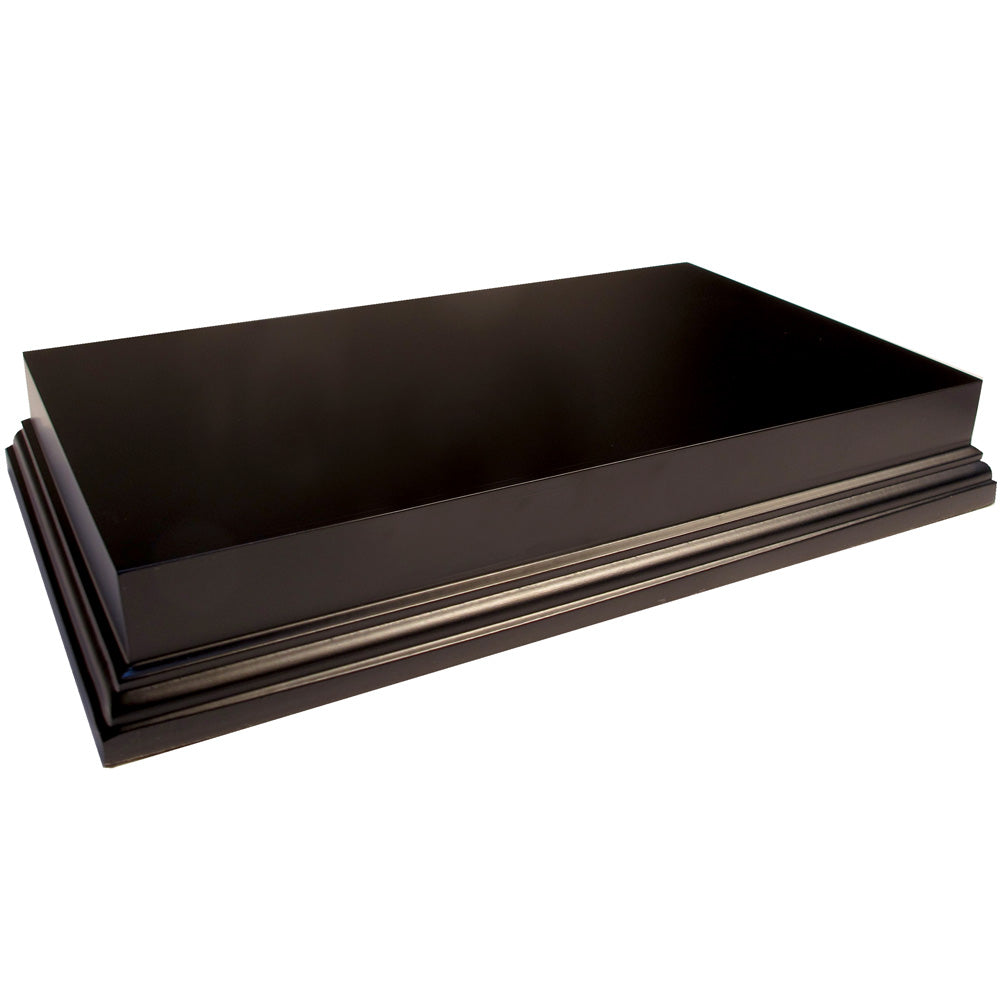 Prince August - Socle rectangulaire L.25 x l.14.5 x H.4cm Noir