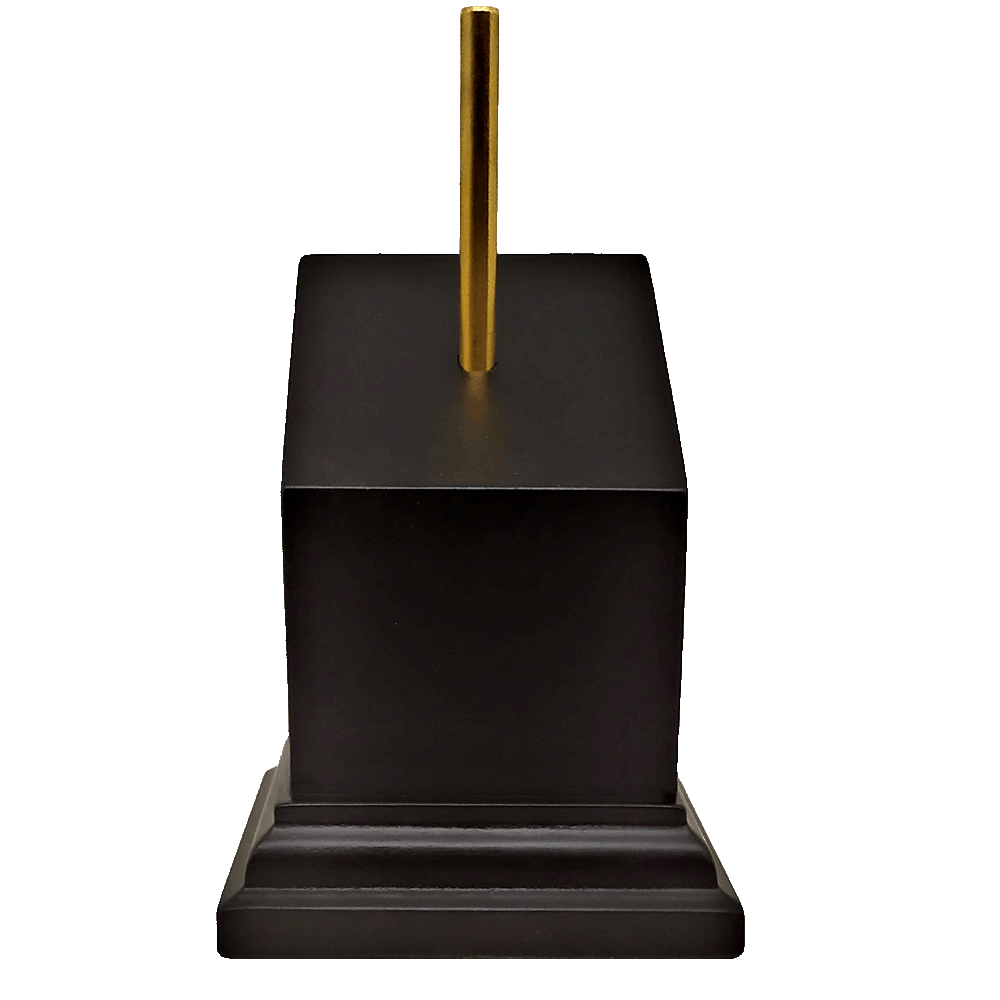 Prince August - Socle noir carré incliné L.4 x l.4 x H.7cm
