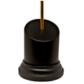 Prince August - Socle noir rond incliné ⌀4.5 x H.7cm avec tige en laiton