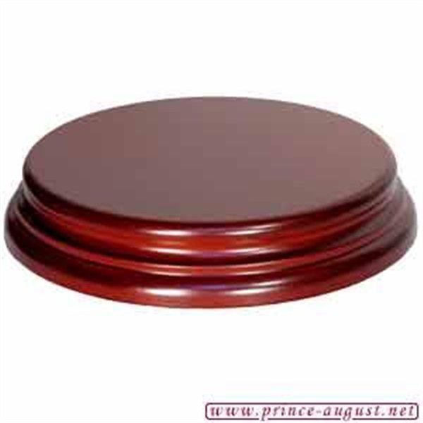 Prince August - Socle rond ⌀11.5 x H.2.3cm Acajou