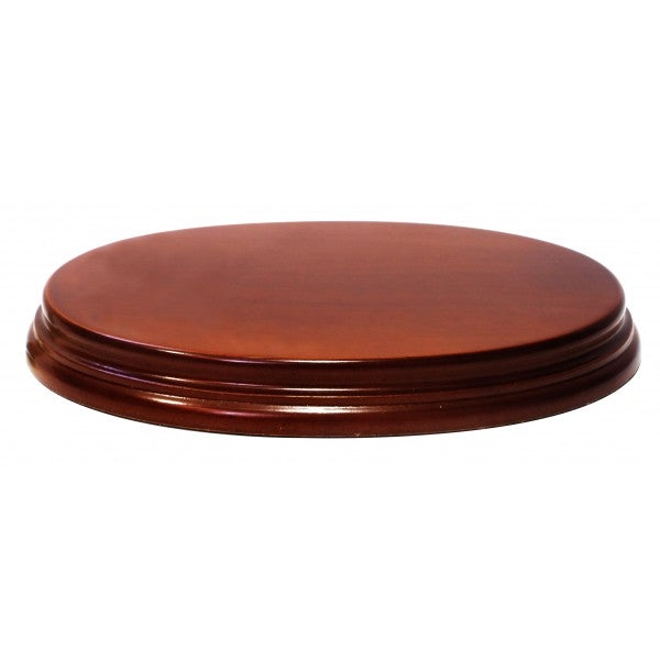 Prince August - Socle ovale L.20 x l.14 x H.2cm Noisette