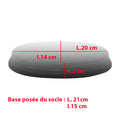 Prince August - Socle ovale L.20 x l.14 x H.2cm Noir