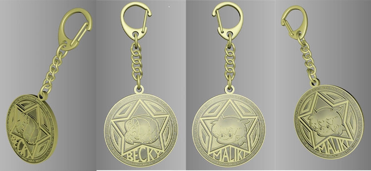 Porte-clé Médaille Maliki en métal