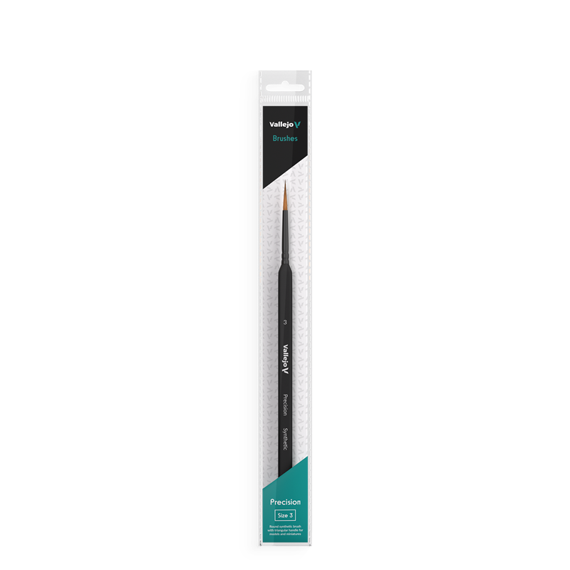 Prince August - Round Synthetic Brush, Triangular Handle No. 3