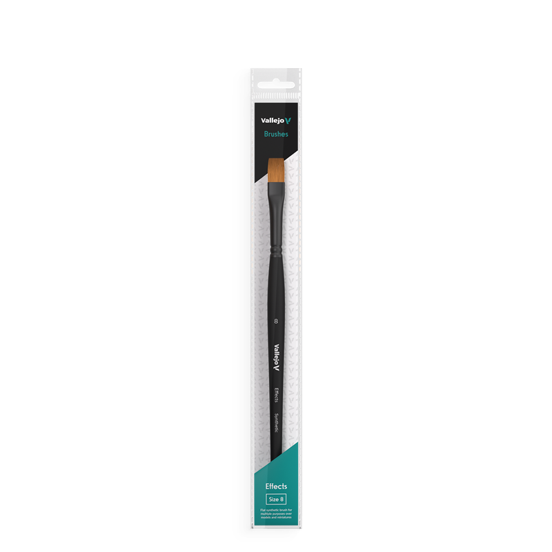 Prince August - Flat Rectangular Synthetic Brush No. 8