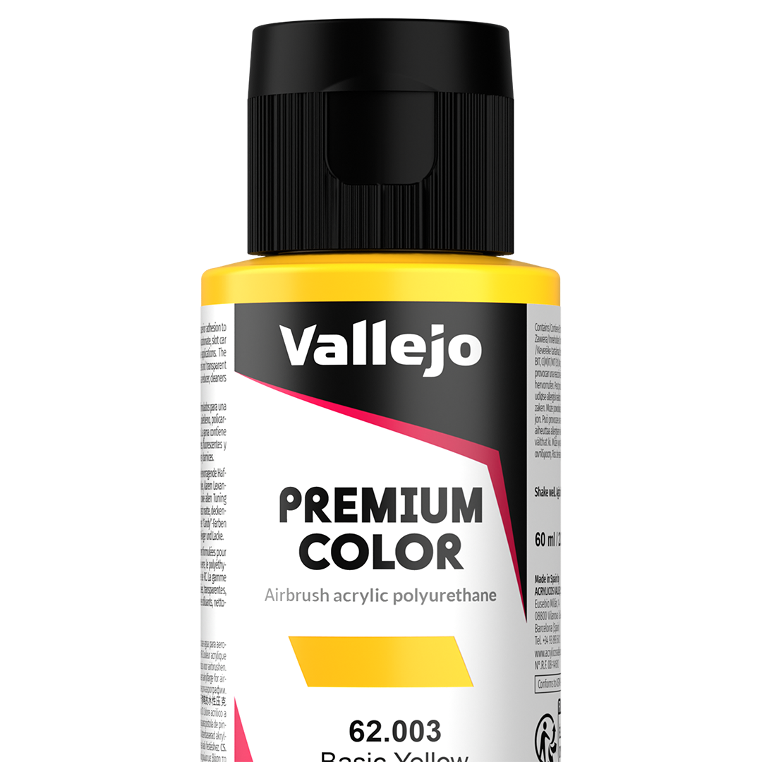 Apprêt Prince August Premium - flacon 60 ml - Premium Opaque - Basic Yellow - Jaune de Base