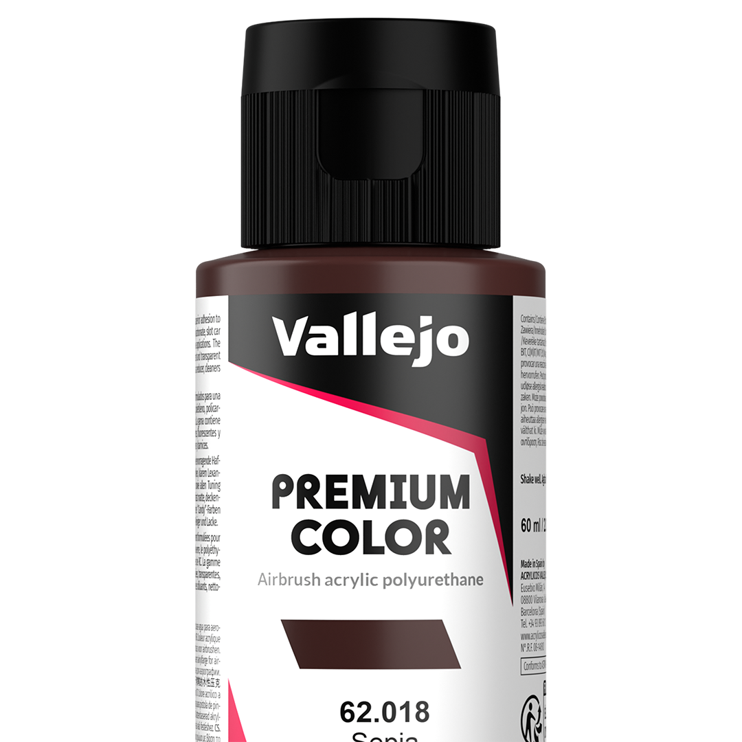 Peinture acrylique Prince August Premium - flacon 60 ml - Premium Opaque - Sepia - Sépia