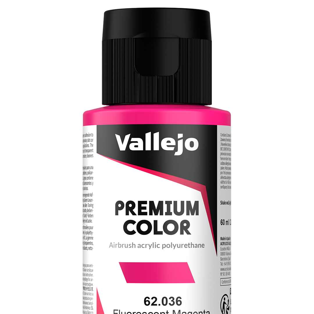 Peinture acrylique Prince August Premium - flacon 60 ml - Premium Fluorescent - Magenta Fluo - Magenta Fluo