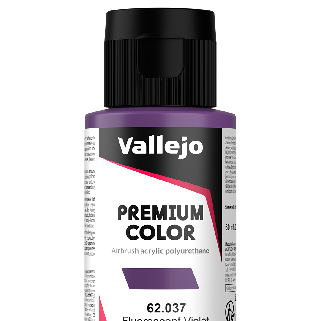 Peinture acrylique Prince August Premium - flacon 60 ml - Premium Fluorescent - Violet Fluo - Violet Fluo