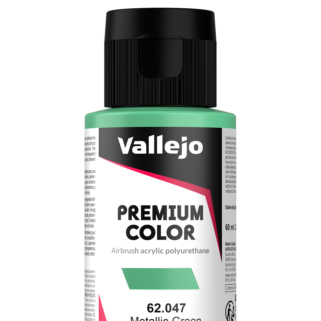 Peinture acrylique Prince August Premium - flacon 60 ml - Premium Métallique - Metallic Green - Vert Métallique