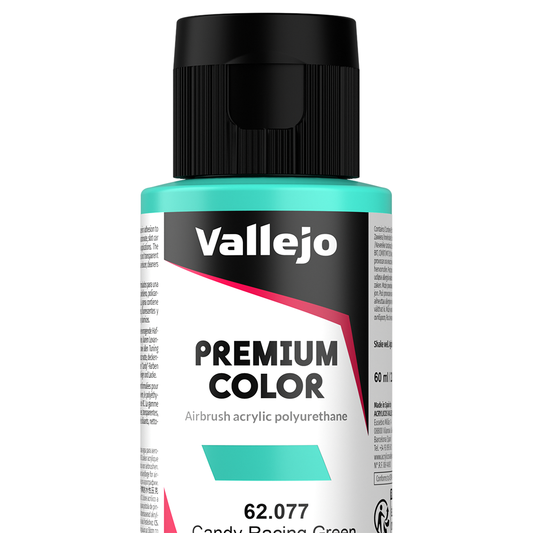 Peinture acrylique Prince August Premium - flacon 60 ml - Premium Candy - Candy Racing Green - Vert Racing Candy