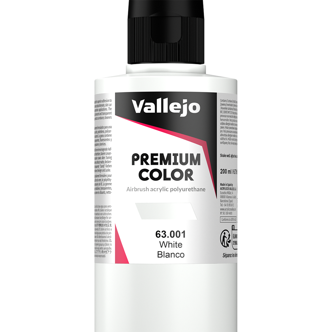 Peinture acrylique Prince August Premium - flacon 200 ml - Premium Opaque - White - Blanc