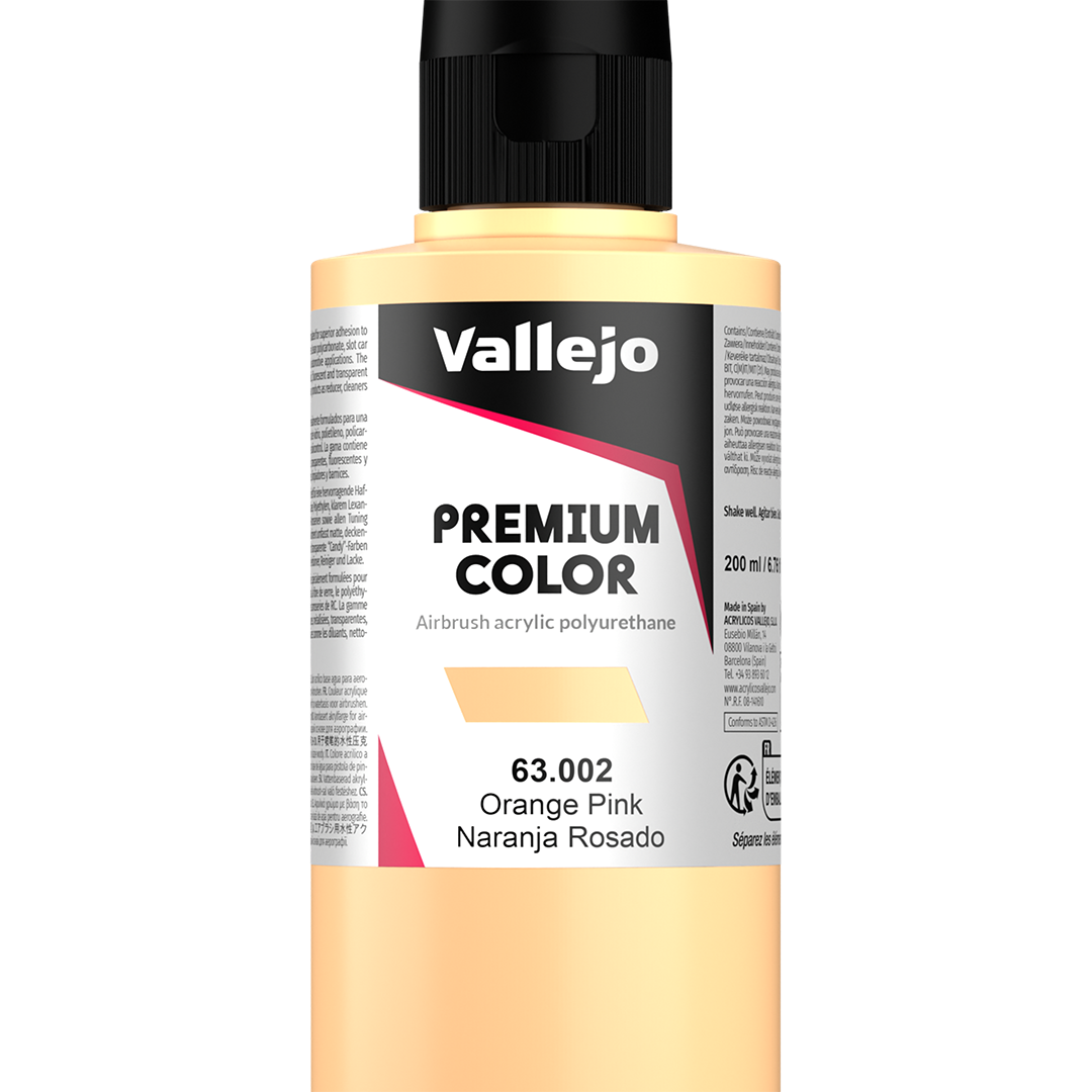 Peinture acrylique Prince August Premium - flacon 200 ml - Premium Opaque - Orange Pink - Rose Orangé