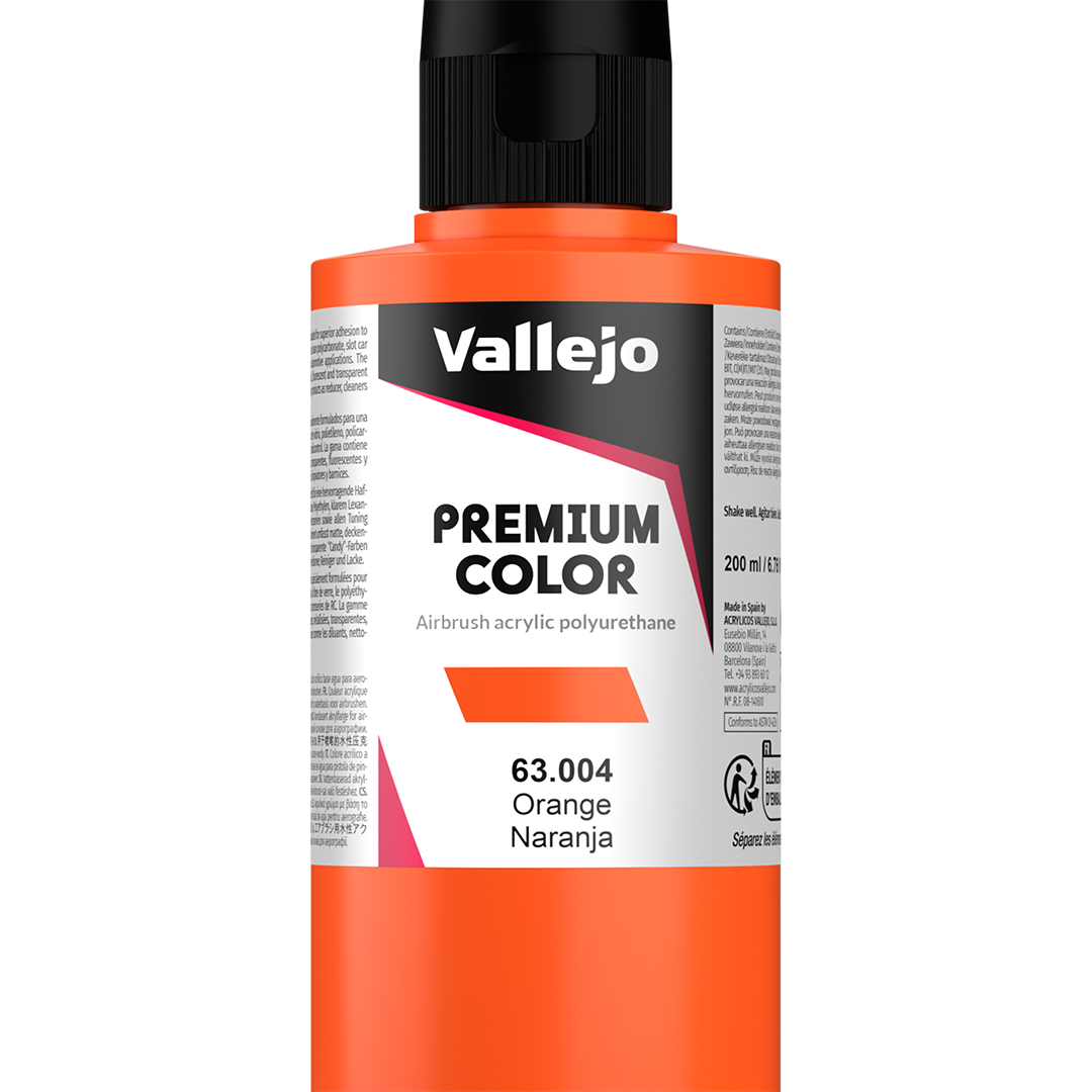 Peinture acrylique Prince August Premium - flacon 200 ml - Premium Opaque - Orange - Orange