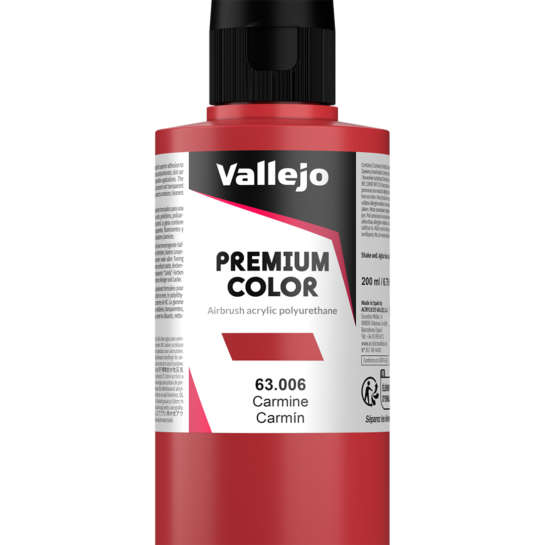 Peinture acrylique Prince August Premium - flacon 200 ml - Premium Opaque - Carmine - Carmin