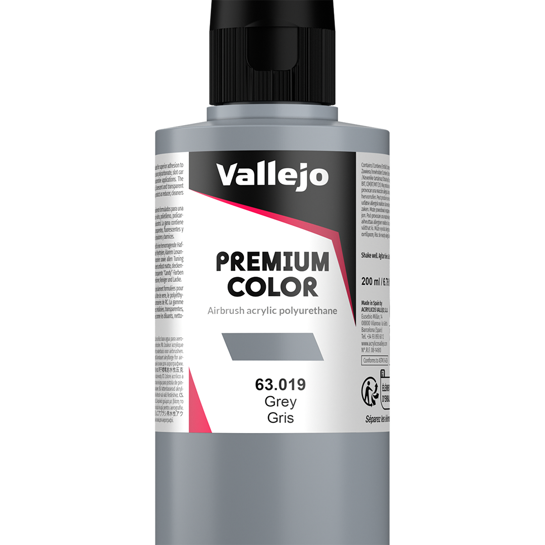 Peinture acrylique Prince August Premium - flacon 200 ml - Premium Opaque - Grey - Gris