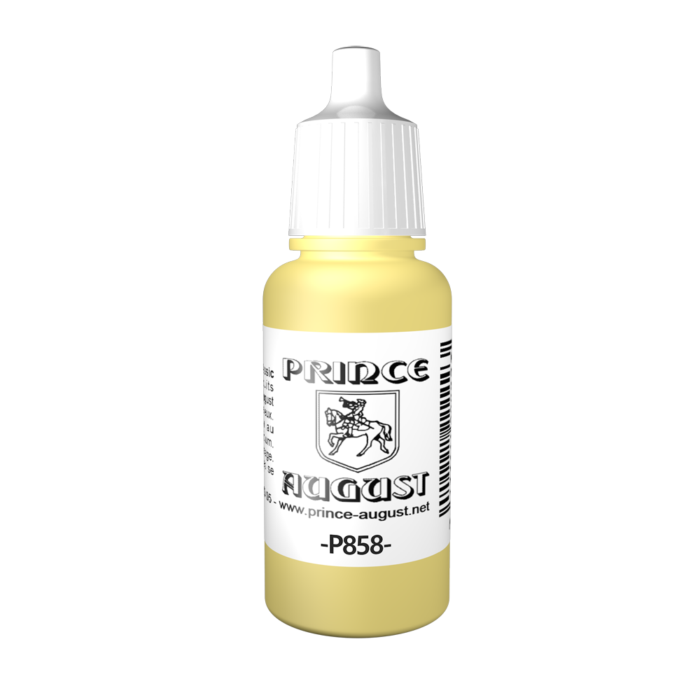 Peinture acrylique Prince August Classic - flacon 17 ml - 13 - Jaune Crème