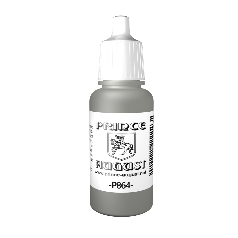 Peinture acrylique Prince August Classic - flacon 17 ml - 178 - Acier Naturel - Metal Poli
