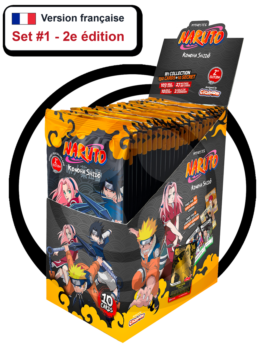 Naruto Mythos: Display Set #1 en Français (2e Édition) - Naruto Mythos TCG - Konoha Shidō (Set 1) - Français (FR) - NEUF