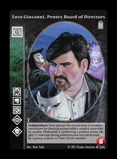 Enzo Giovanni, Pentex Board of Directors [Legacy II set] - VTES CCG