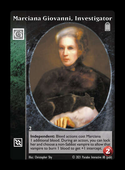 Marciana Giovanni, Investigator [Legacy II set] - VTES CCG