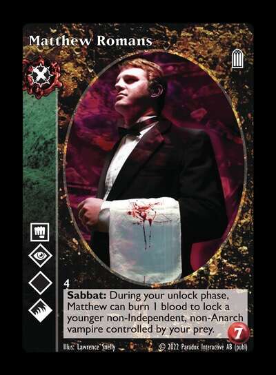 Matthew Romans [Legacy IV set] - VTES CCG