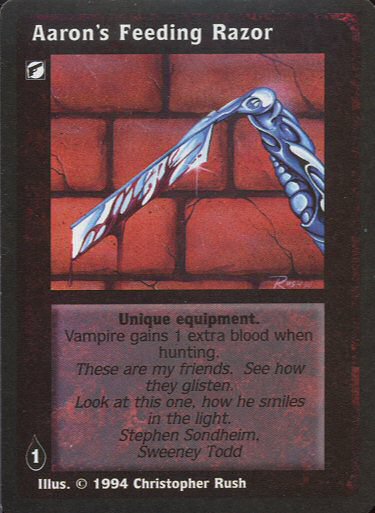 Aaron's Feeding Razor [Jyhad set] - VTES CCG