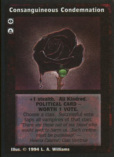 Consanguineous Condemnation [Jyhad set] - VTES CCG