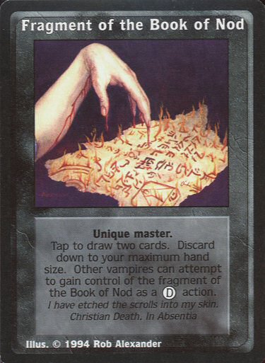 Fragment of the Book of Nod [Jyhad set] - VTES CCG