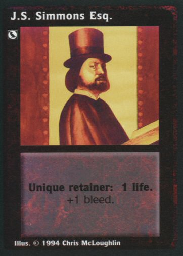J. S. Simmons, Esq. [Jyhad set] - VTES CCG