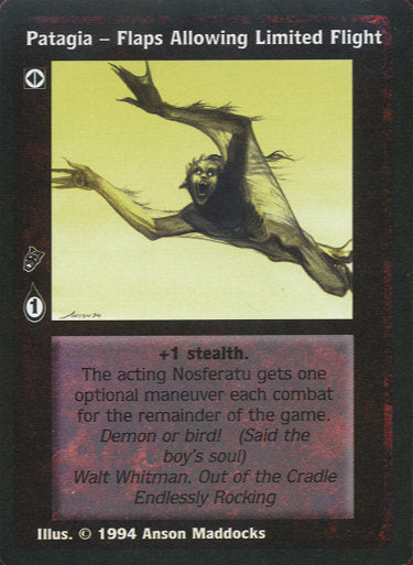 Patagia: Flaps Allowing Limited Flight [Jyhad set] - VTES CCG