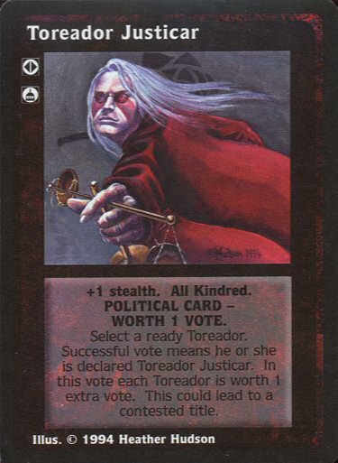 Toreador Justicar [Jyhad set] - VTES CCG