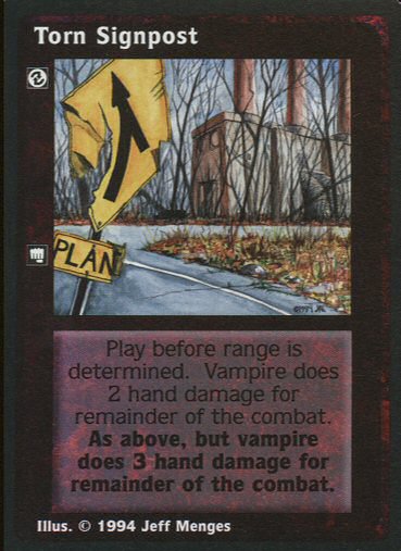 Torn Signpost [Jyhad set] - VTES CCG