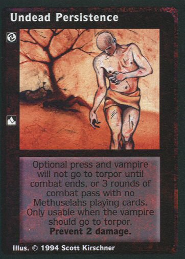 Undead Persistence [Jyhad set] - VTES CCG