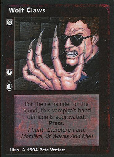 Wolf Claws [Jyhad set] - VTES CCG