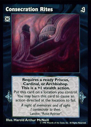 Consecration Rites [Sabbat set] - VTES CCG