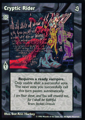 Cryptic Rider [Sabbat set] - VTES CCG