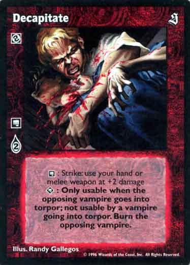 Decapitate [Sabbat set] - VTES CCG