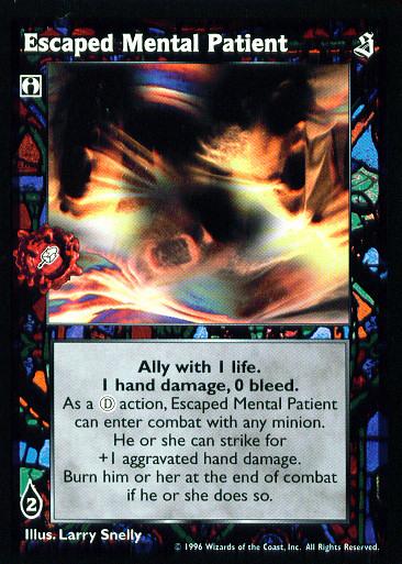 Escaped Mental Patient [Sabbat set] - VTES CCG