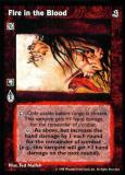 Fire in the Blood [Sabbat set] - VTES CCG
