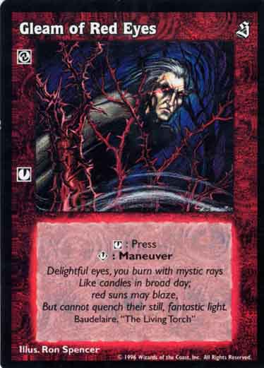 Gleam of Red Eyes [Sabbat set] - VTES CCG